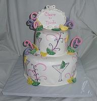 MartiniThemedWhimsicalCakeFront