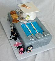 Graduation Cake with Swimming Theme view 2