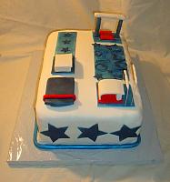 Gymnastics Birthday Cake Side view