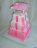 Sweet Sixteen Pink Tiered Cake with Edible Pillow