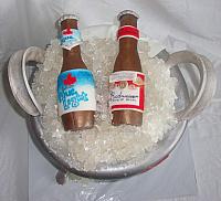 Edible Beer Bottles Budweiser Labatt top view