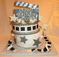 Movie Memorabilia Theme One Reel Fondant Cake main view