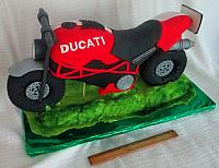 Three Dimensional or 3D Motorcycle Cake (Two Feet Long) - Made Out of Rice Krispy Treats