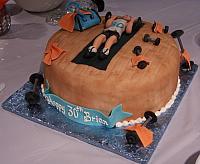 Weight Lifting Cake Side View