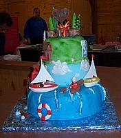 Justin & Leah's Camp Seneca Lake Cake