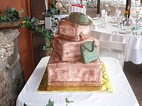 Indiana Jones Wedding Cake view with reception area