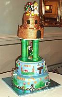 Mario Video Game Theme Wedding Cake