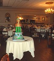 Mario Video Game Theme Wedding Cake in reception room